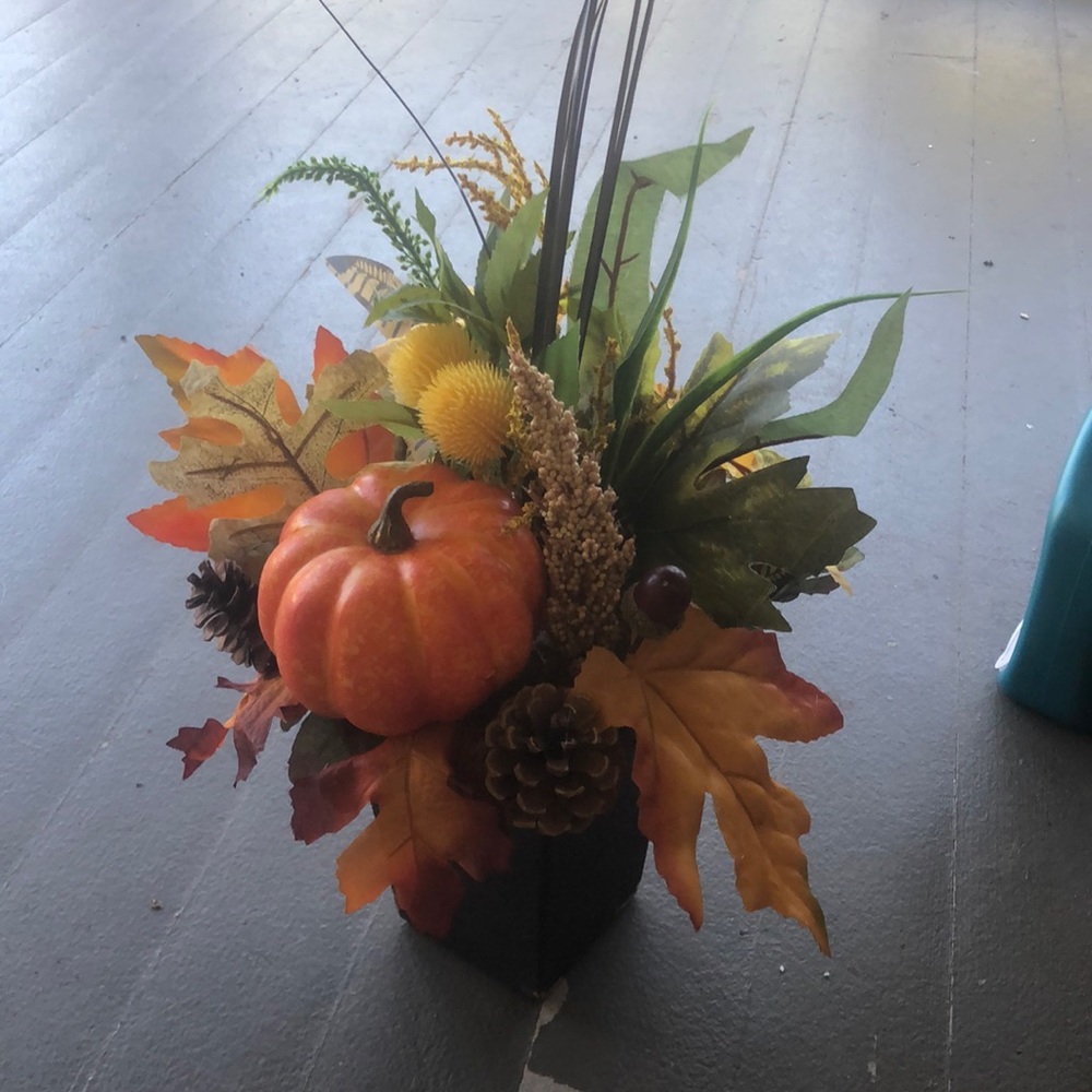 Fall arrangement house decor pumpkin centerpiece